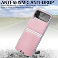 thumbnail image 4 of Dteck for Samsung Galaxy Z Flip 4 5G Case, PU Leather + Hard PC Shell Ultra Thin Slim Durable Protective Phone Case Cover for Samsung Galaxy Z Flip 4 5G 2022, Pink, 4 of 7