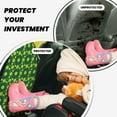 thumbnail image 4 of Fuzoiu Tennis Balls Print 2 Pack Kick Mat Back Seat Protector With 3 Storage Pockets, Universal Car Seat Back Organizer For Kids Pets, Waterproof Backseat Protector For Most Car, 4 of 8