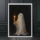 thumbnail image 2 of Arte gótico de pared oscura, bruja de cuervo victoriano, lienzo, pósteres al óleo e impresiones, Fondo de Halloween, decoración, 2 of 4