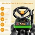 thumbnail image 7 of East doll 12V Ride on Tractor with Tiltable & Detachable Trailer, up to 3.1Mph Truck with Parental Remote, Music Player, Bluetooth Function & Headlight, 7 of 7
