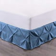 thumbnail image 3 of D.N.G. BEDDINGS 1 Piece Pinch Pleated Bed Skirt, 12 Inch Deep Pocket, 800 Thread Cotton 100% Egyptian Cotton, Full Size (54" x 75") Inch, Solid Medium Blue, 3 of 3