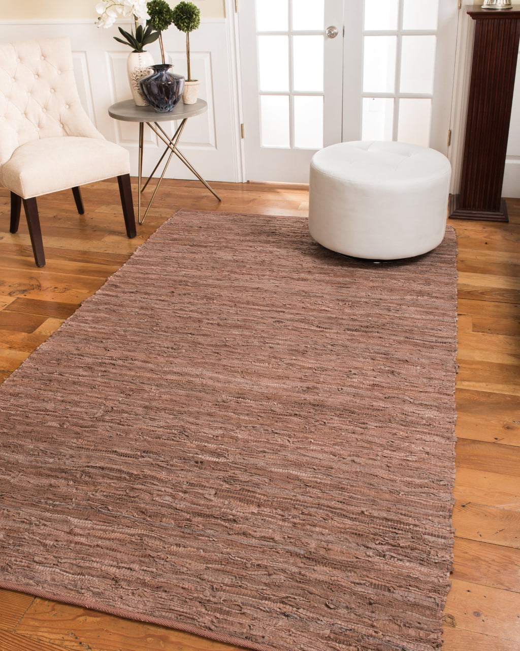 Natural Area Rugs Biscayne Pinkish, Leather Throw Rugs