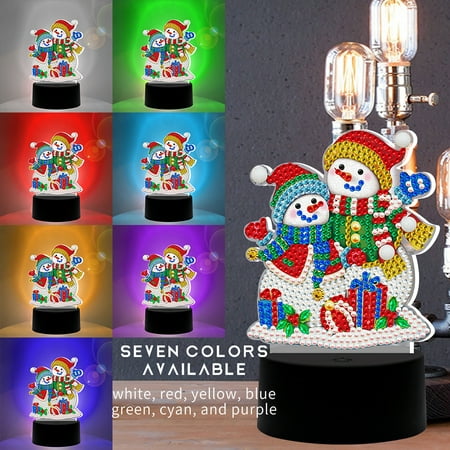

CVLIFE LED Night Light DIY Diamond Painting Embroidery Night Lamp Home Decoration Light Gifts USB Charge and Battery Powered