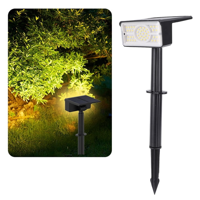 Foco Solar, Clasificación De Prueba De Agua Ip65 Foco LED Ahorro De Energía Y Convenientes Luces Solares Para Jardín 49 LED Luz Solar Para Paisaje De Alto Brillo