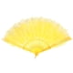 thumbnail image 1 of Abanico de Mano de Plumas Unique Bargains Vintage Amarillo Plegable con Borla y Pluma de Jade, 1 of 7
