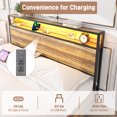 thumbnail image 6 of Hlivelood Full Size Platform Bed Frame with Headboard and 4 Storage Drawers, Metal Bed with Lights, Outlets & USB, No Box Spring Needed, Noise-Free, 6 of 6