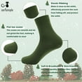 thumbnail image 2 of SERISIMPLE Kids Bamboo School Socks Thin Quarter Ankle Boys and Girls Socks Stretch Cuffs 5 Pairs （X'mas, Medium）, 2 of 2
