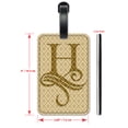 thumbnail image 2 of Letter "H" Monogram - Luggage ID Tags / Suitcase Identification Cards - Set of 2, 2 of 5