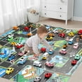 thumbnail image 3 of Happy Date Kids Rug Carpet Playmat City Life Extra Large Learn Have Fun Safe, Children's Educational, Road Traffic System, Multi Color Activity Centerpiece Play Mat, 3 of 7