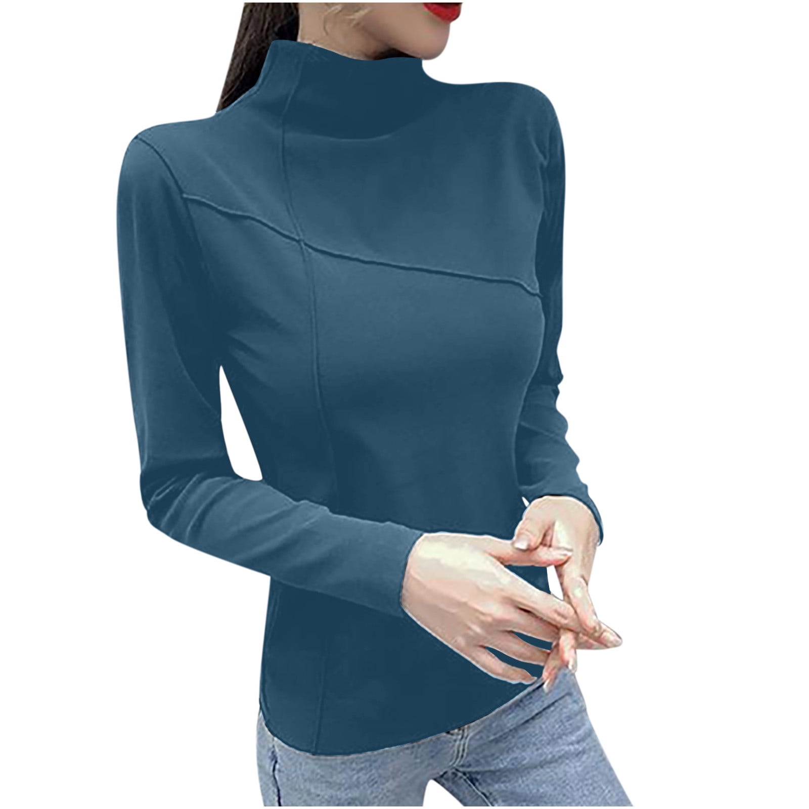 department store Global fashion free delivery worldwide RE/DONE thermal mock neck top Women 