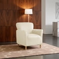 thumbnail image 2 of Stretch Armchair Slipcover Anti-Slip Furniture Protector Velvet 1-Piece Banquet Armchair Slipcover for Living Room, Friendly for Pets, Mid Century Modern Style (Beigr), 2 of 7