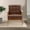Brown PU Leather, variant on Mid Century Accent Chair, Modern Arm Chair with Retro Solid Wood, Cozy Living Room Chair for Resting, Upholstered Armchair for Reading Room, Bedroom, Office
