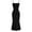 Black, variant on Women's High-Waist Tie Strap Bodycon Bodycon Slit Skirt Set - Summer Sleeveless Long Skirt Suit, St Patrick's Party Slim-Fit Maxi Skirt,Size:L
