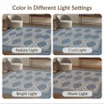 thumbnail image 7 of ODIKA 4'x6' Washable Area Rug Boho Scroll Bordered Distressed Geometric Border Beige Vintage Refined for Bedroom, Reading Nook, Pet Friendly & Non-Shedding, 7 of 7