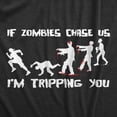 thumbnail image 2 of Mens If Zombies Chase Us Im Tripping You Funny Graphic Novelty Halloween T shirt Graphic Tees, 2 of 7