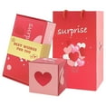 thumbnail image 2 of Valentine's Surprise Gift Box Explosion, Folding Bouncing Envelope Box, Surprise Cash Gift Box Exploding Money, Unique Folding Bouncing Red Envelope Gift Box(10 Pop-Up Boxes+1 Gift Box+1 Gift Bag), 2 of 9