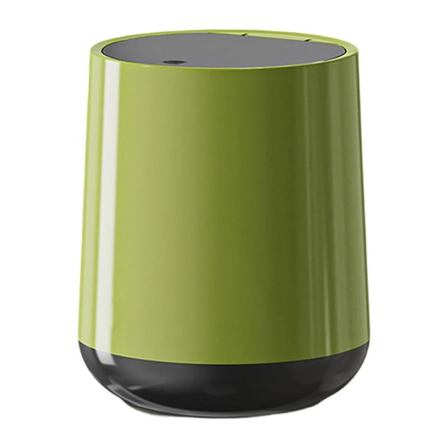 Cubo de basura tipo prensa, cubo de basura para encimera, decoración de cubo de basura, caja de almacenamiento de escritorio multiusos, cubo de basura Verde