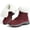 Red, variant on Womens Winter Snow Boots Warm Faux Fur Lined Mid Calf Booties Waterproof Anti Slip Comfort Booties for Outdoor Hiking Walking