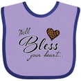 thumbnail image 3 of Inktastic Well Bless Your Heart with Leopard Print Boys or Girls Baby Bib, 3 of 4