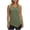 Green-a-tanks, variant on Womens Sleeveless Sports Tank Tops, Summer Soft Button Asymmetrical Hem Undershirts, Round Neck Curved Hem Workout Tees
