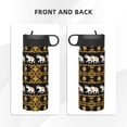 thumbnail image 3 of Sikiie traditional Elephant Print 18OZ Insulated Straw Cup, Portable Leak-proof Sports Water Bottle, Stainless Steel Water Cup Suitable for Home and Outdoor, 3 of 8