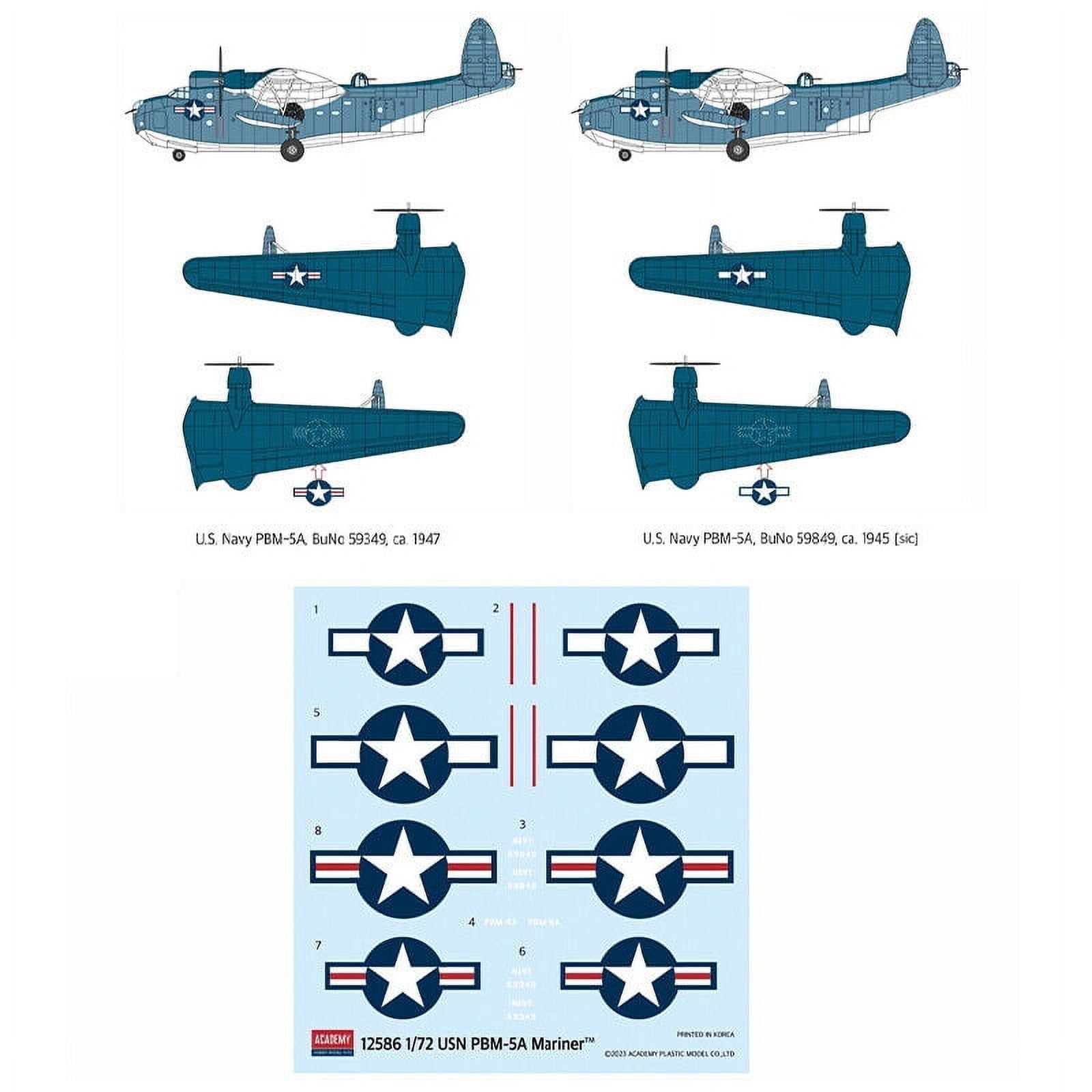 Academy 12586 US Navy PBM-5A Mariner 1/72 Scale Plastic Model Kit