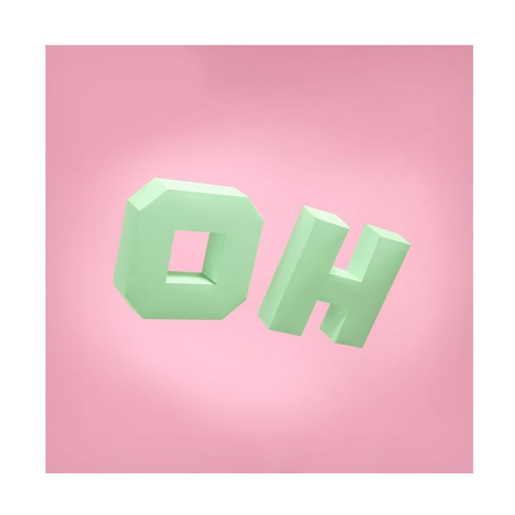 Canvas Wall Art - Julia Ramiro 'Oh' Wall Art for Living Room, Bedroom, or Office Décor by Trademark Fine Art - 14 x 14 Inches