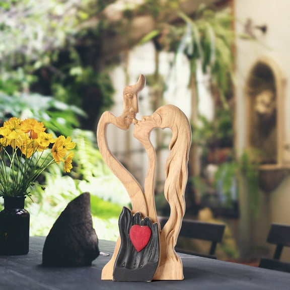 TUTUnaumb Autumn Sale Love Eternal Wood Lovers Statue Decoration Ornaments Crafts Decorative Ornaments-Multicolor