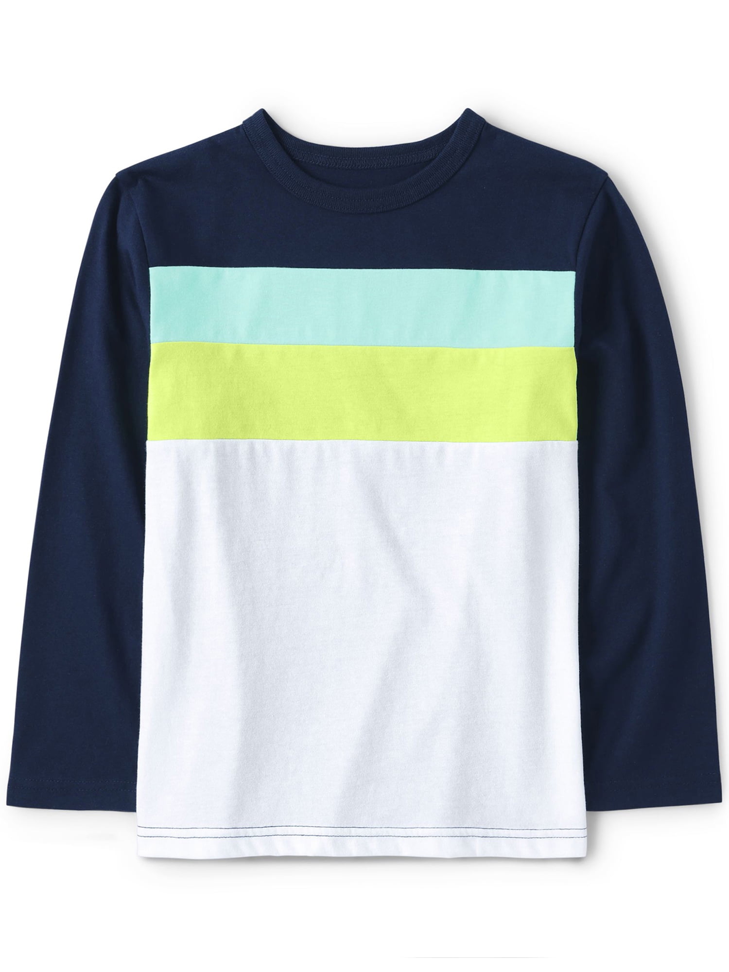 The Children's Place Boys Long Sleeve Colorblock TShirt, Sizes XSXXL