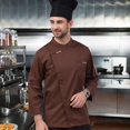 thumbnail image 2 of Chaqueta de Chef para hombre y mujer, abrigo de manga larga, camisa de camarero, uniformes de cocina de Hotel Café XL Yuyangstore uniforme de chaqueta de chef, 2 of 6