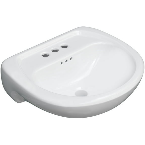 Proflo Pf5004 Lisbon Valley 20-1/4" Oval Vitreous China Pedestal Bathroom Sink - White