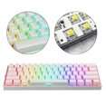 thumbnail image 3 of Teclado mecánico para juegos Hugo Pk61 60% compacto con retroiluminación LED resistente al agua Blanco, 3 of 10