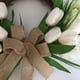 thumbnail image 4 of Guirnalda de flores de tulipán blanco Guirnalda de flores colgantes Decoración de boda para puerta de pared, 4 of 5