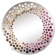 thumbnail image 2 of Designart "Luxurious Gold & Pink Pottery Spirals" Abstract Spirals Polka Dot Round Wall Mirror - Abstract Oval Printed Decorative Mirror - Multiple Color Options, 2 of 5