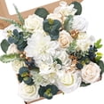 thumbnail image 1 of Set de rosas blancas Serwalin de flores artificiales para decoración de bodas, 1 of 8