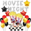 Movie Night Decorations Popcorn Star Foil Balloons for Hollywood Oscar Themed, Movie Theatre Time Party Pack
