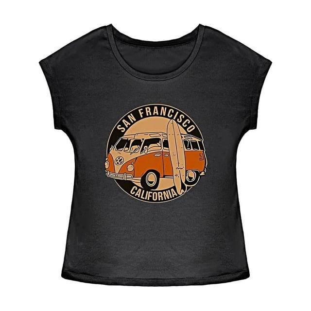 Camiseta de verano con cuello redondo para mujer, para caminar, mochilero, regalo del día de San Valentín SG