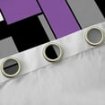 thumbnail image 4 of Feelyou Geometric Anstract Black Out Curtains for Adult, Purple Grey Square Curtains Pack of 2 (42x63 Each), Modern Fashion Bedroom Curtains, Curtains and Drapes Home Decor, 4 of 6