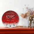 thumbnail image 2 of GZHJMY Merry Christmas Wall Clock, Silent Non Ticking Battery Operated Creative Decorative Round PVC Clock for Kitchen, Living Room, Bathroom, Home School Office Decor, 10 Inch, 2 of 7