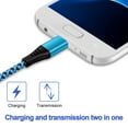 thumbnail image 3 of Micro Cable,Micro USB Cable,6ft 4 Pack AILKIN Android Charging Cable Nylon Braided High Speed Fast Charging Cord USB Charger Android Micro Cables 6ft Charge&Sync for Samsung Galaxy, 3 of 6