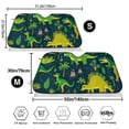 thumbnail image 3 of Picia Dinosaurs and Flowers Curved Windshield Sunshade Accordion Folding Style Auto Shade for Car Truck SUV Van Blocks UV Ray Sun Visor Protector -Medium, 3 of 7