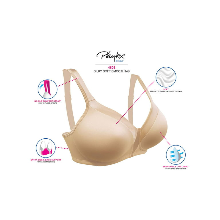 Playtex 18 Hour 4803 Silky Soft Smoothing Wirefree Bras - White • Price »