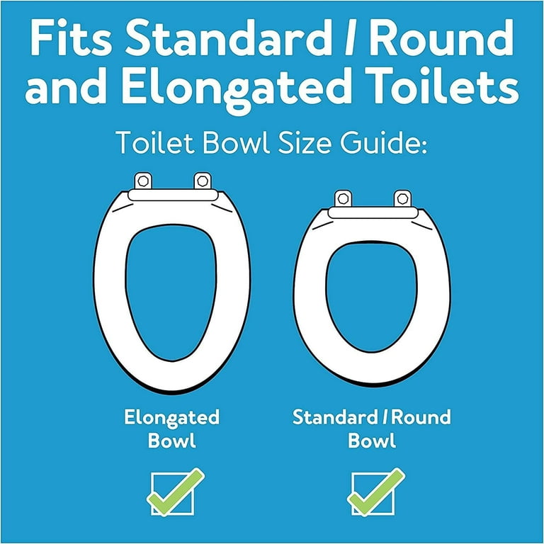 Microban Treated 5in Elevated Locking Toilet Seat without Arms Blue 1Ct