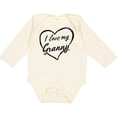 thumbnail image 3 of Inktastic I Love My Granny in Black Chalk Heart Boys or Girls Long Sleeve Baby Bodysuit, 3 of 5