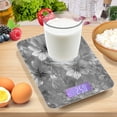 thumbnail image 7 of High Precision Digital Kitchen Scale Tempered Glass Food Scale Multifunction Scale Small Kitchen Appliances Silver Metal Flower Pattern, 7 of 7