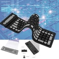 thumbnail image 2 of Portable 2.4G Wireless Keyboard, 107-Key Waterproof Silicone Keyboard with Anti-Interference Design, 10M Range and Mute Typing, Compatible with Desktop/Tablet/Smartphone, 2 of 8