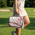 thumbnail image 3 of COEQINE Quilted Seat Cover for Golf Carts, Includes Carry Handle for Bag-Style Folding, Universal Fit Most 2-Seaters, 4 Storage Pockets, Ideal Gift for Golfers, Highland Cow Flower Pink, 3 of 8