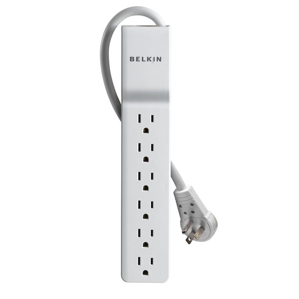 Protector contra sobretensiones Power Strip Belkin, 6 salidas, 720 julios, blanco