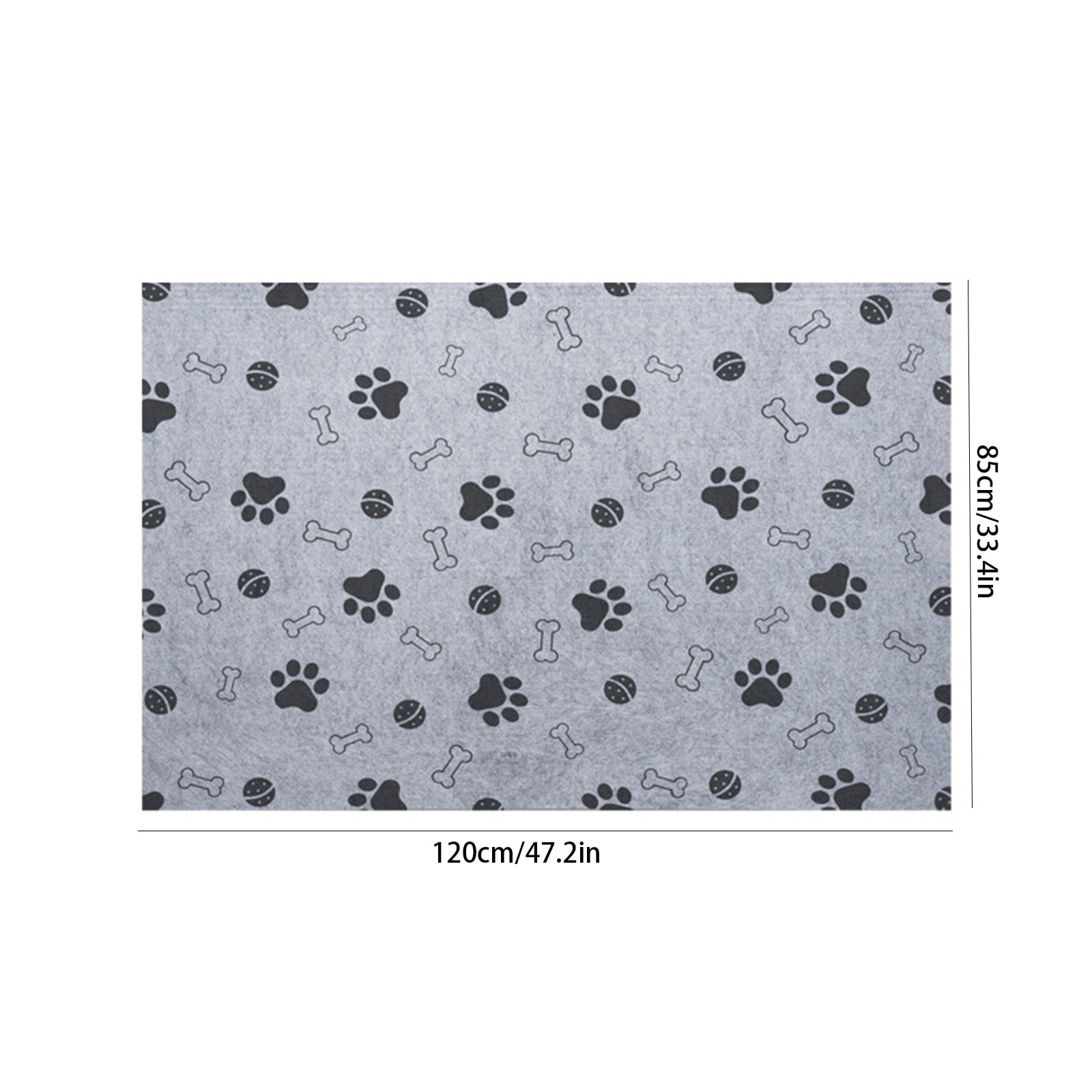 Washable Dog Sleeping Pad Mat Thickened Warm Pet Blanket Bed Mat Non Slip Wear Resistant Waterproof Bottom for Crate Kennel Floor Indoor Outdoor Use 33.5 × 47.2 Inch