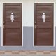 thumbnail image 5 of Letreros de WC Letreros de baño masculinos y femeninos Letreros de baño masculinos y femeninos Pictograma de WC Placa de puerta 2 piezas Pegatinas adhesivas para WC, 5 of 5